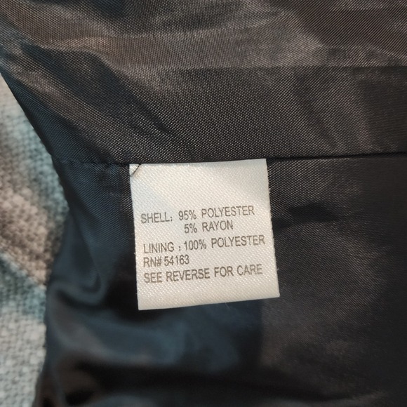 CALVIN KLEIN Size 6 Gray Tweed Mandarin Collar Business Casual Jacket Blazer EUC - Picture 10 of 11